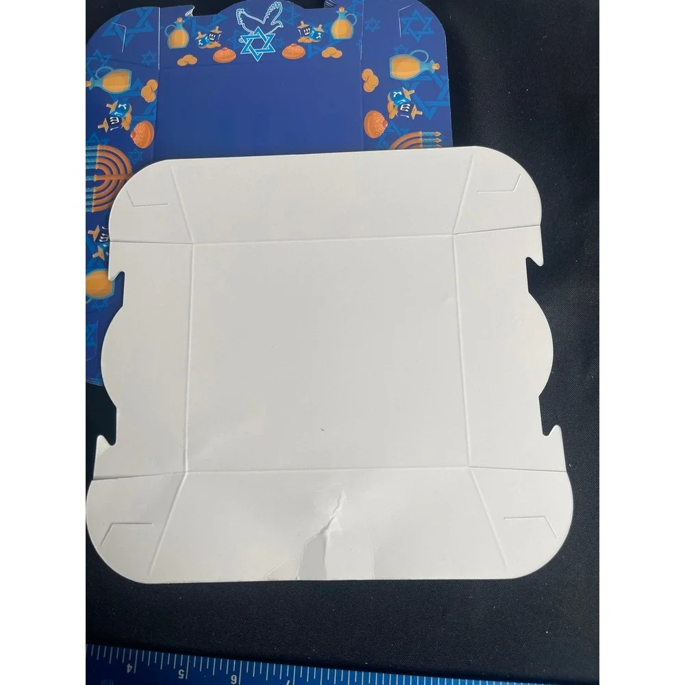 Hanukkah Paper Treat Boxes 30ct Blue Menorah Star of David Holiday Gift Boxes‎